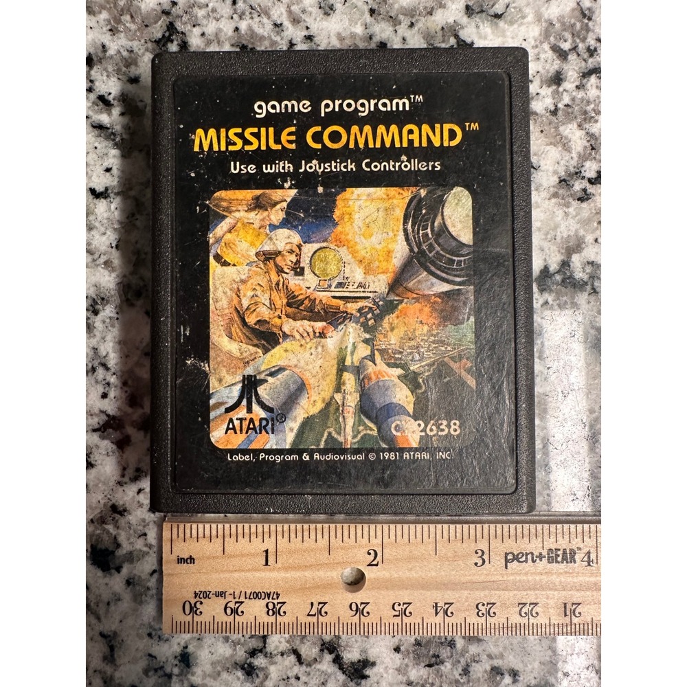 Atari Missile Command Game Program Cartridge 1981 Vintage‎ Retro Gaming - Picture 2 of 2